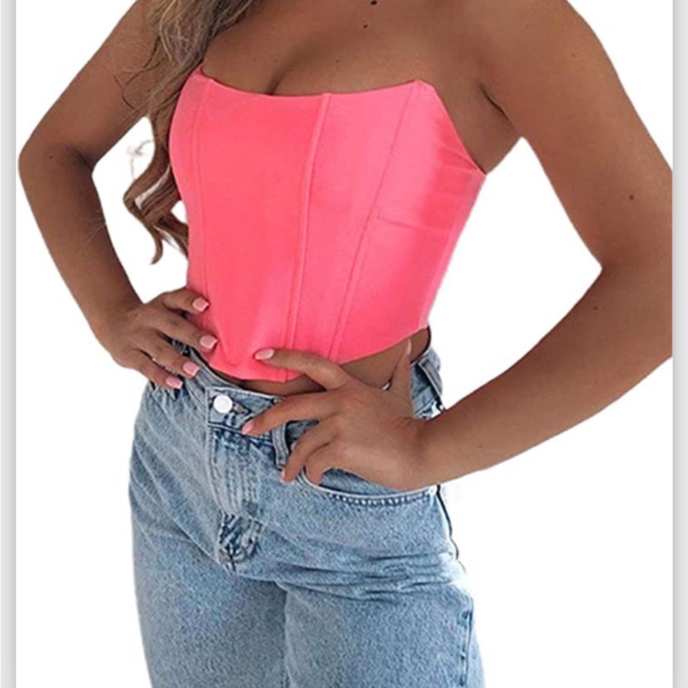 Pink corset top